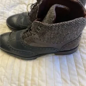 Louis Vuitton | Shoes | Brown And White Tweed Wool Boots  display picture 2